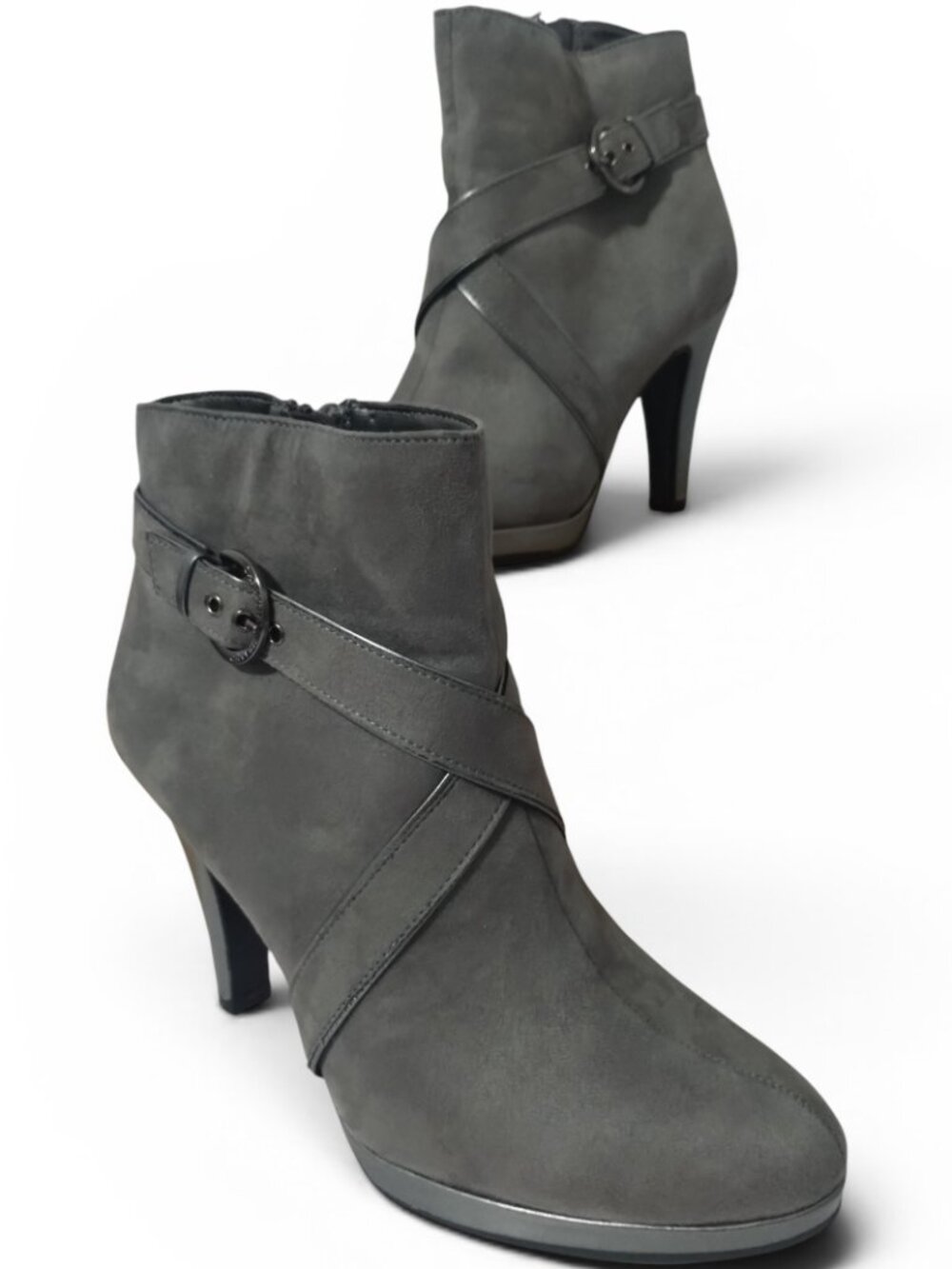 On Sale! Christian Siriano Gray Suede Boots Size 9